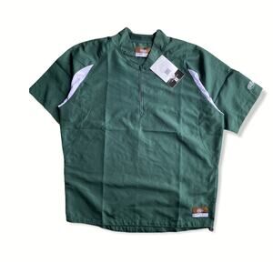 New Louisville Slugger Baseball Half Zip Shirt Green Mens Size Medium